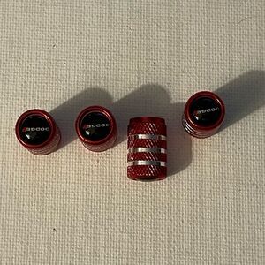 Dodge Logo Valve Stem Caps in Red set of 4 NWT